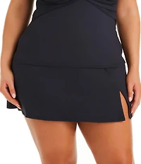 Bleu Rod Beattie Plus Size Kore High Waisted Swim Skirt