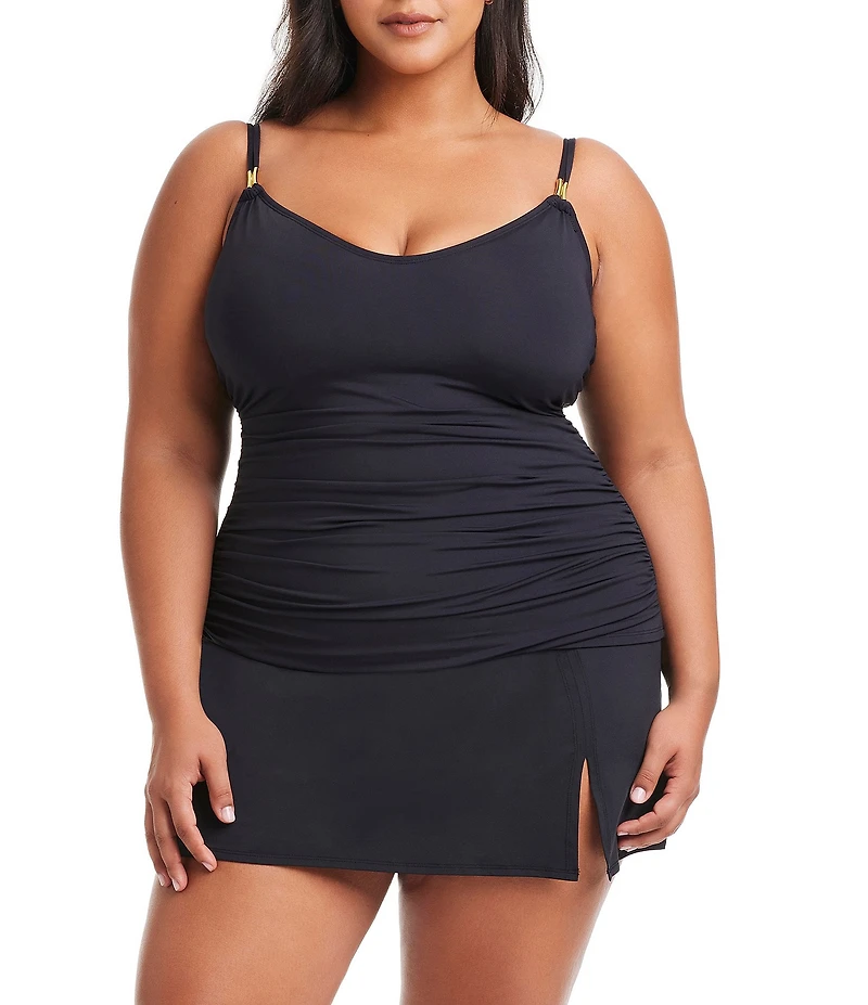 Bleu Rod Beattie Plus Size Kore High Waisted Swim Skirt