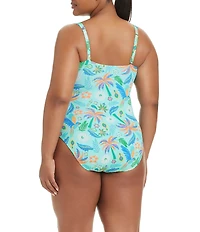 Bleu Rod Beattie Plus Size Summer Solstice Shirred Bandeau Mio One Piece Swimsuit