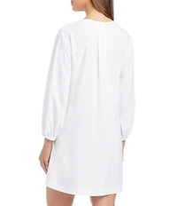 Bleu Rod Beattie Pure Bliss Pleated Front V-Neck Tunic Swim Cover-Up