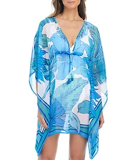 Bleu Rod Beattie Riviera Retreat V-Neck Caftan Swim Cover-Up