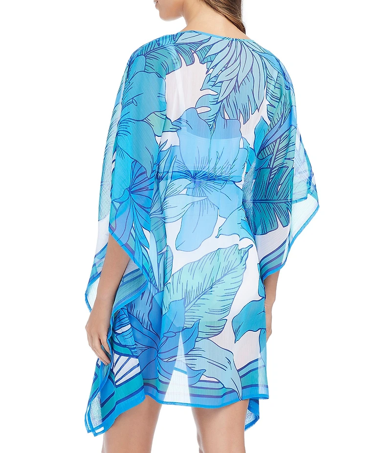 Bleu Rod Beattie Riviera Retreat V-Neck Caftan Swim Cover-Up