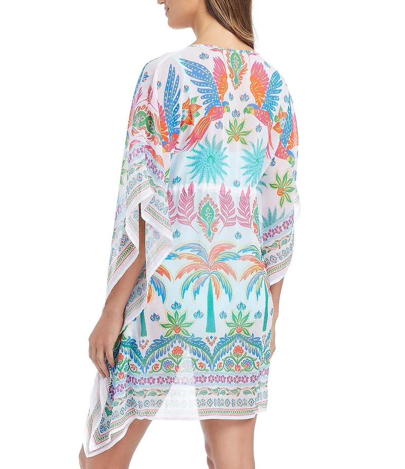 Bleu Rod Beattie Summer Solstice V-Neck Caftan Swim Cover-Up