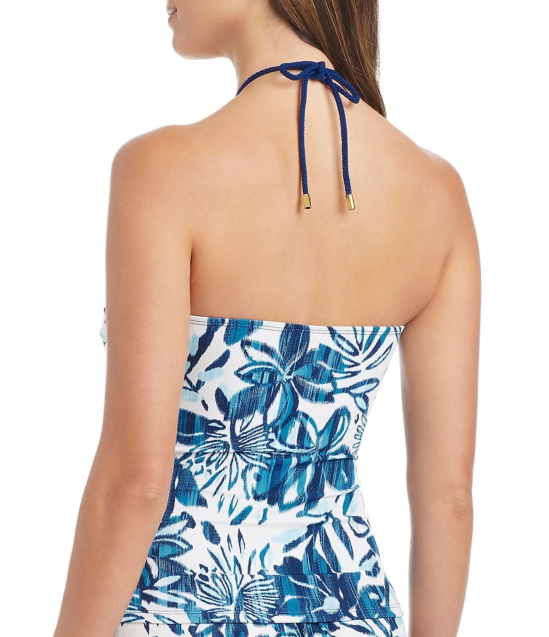 Bleu Rod Beattie Turning Tides Sweetheart Neck Halterkini Swim Top