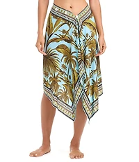Bleu Rod Beattie White Lotus Button Front Pareo Swim Cover-Up