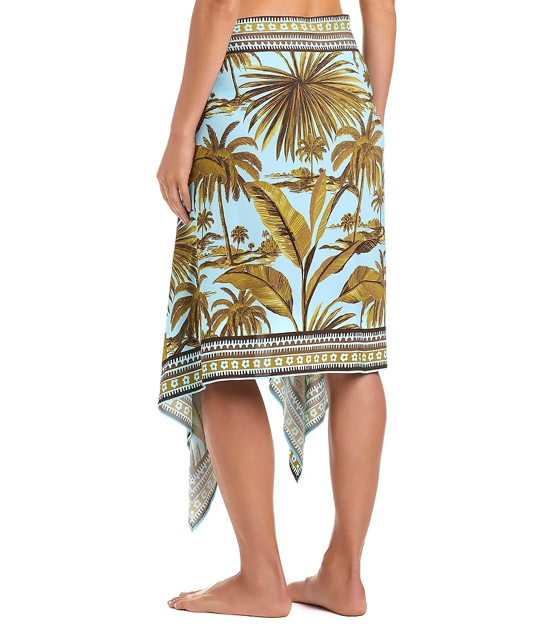 Bleu Rod Beattie White Lotus Button Front Pareo Swim Cover-Up