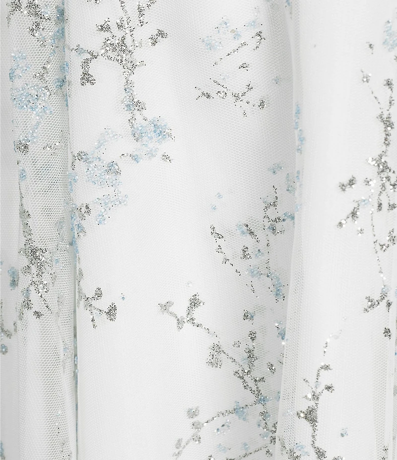 Blondie Nites Floral Print Off-The-Shoulder Party Dress