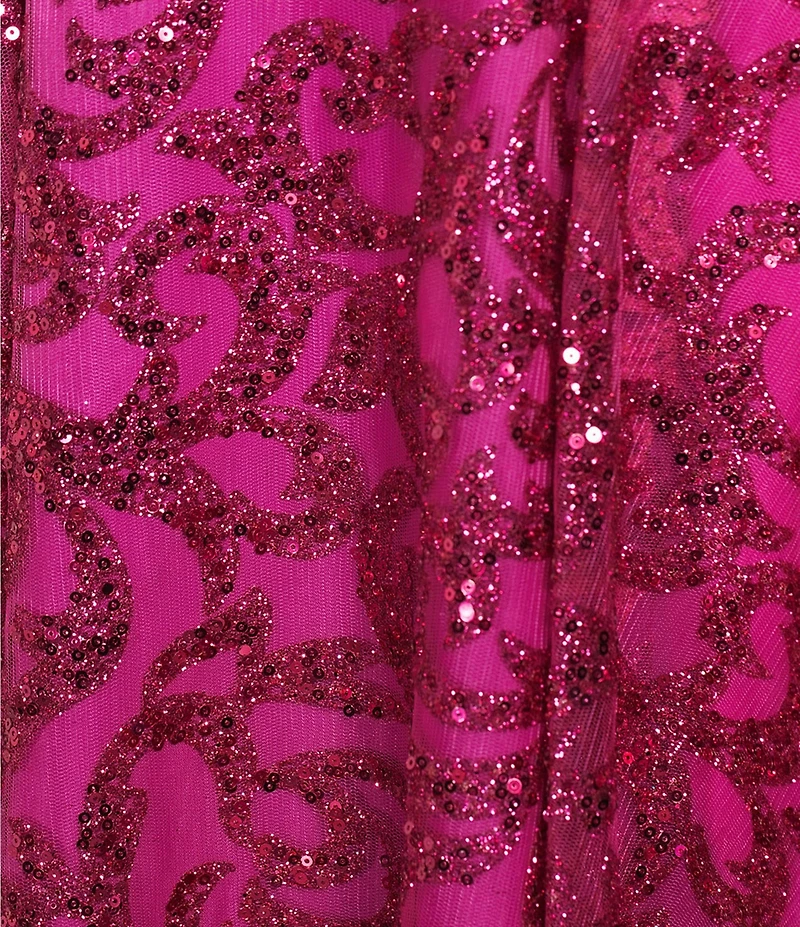 Blondie Nites Glitter Pinch Front Tie Back Party Dress