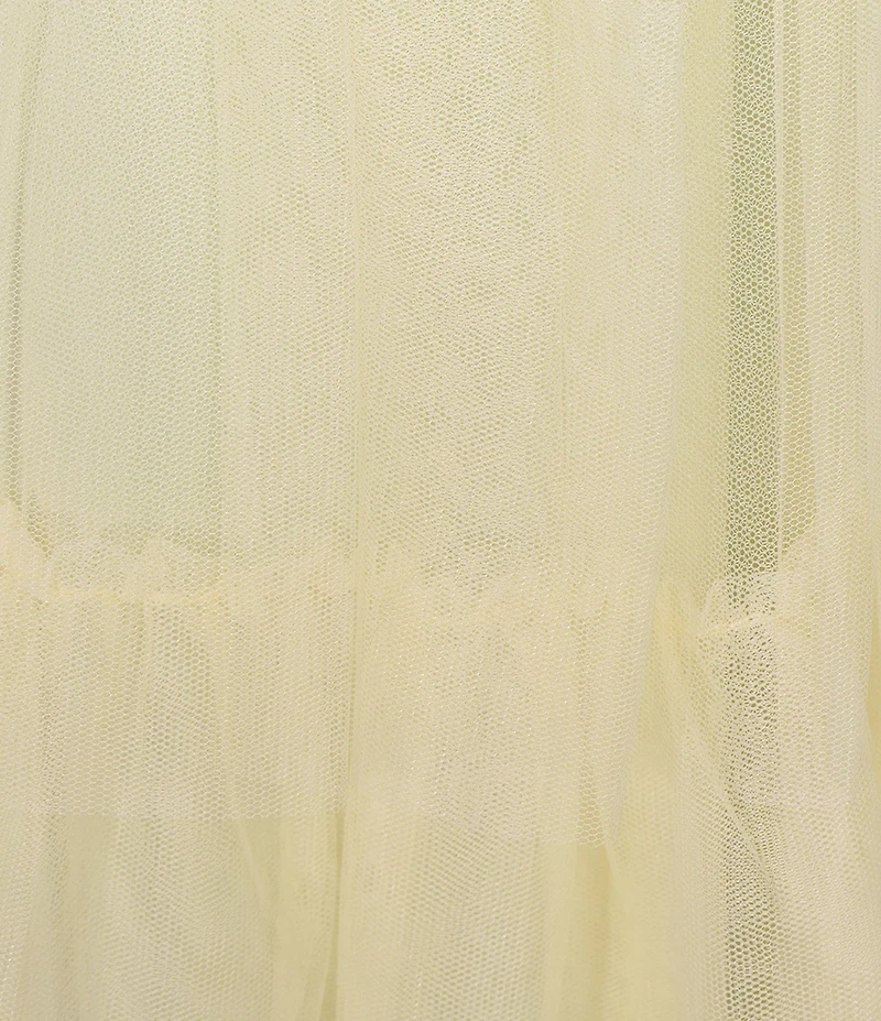 Blondie Nites Mesh Beaded Applique Halter Neck Tiered Gown