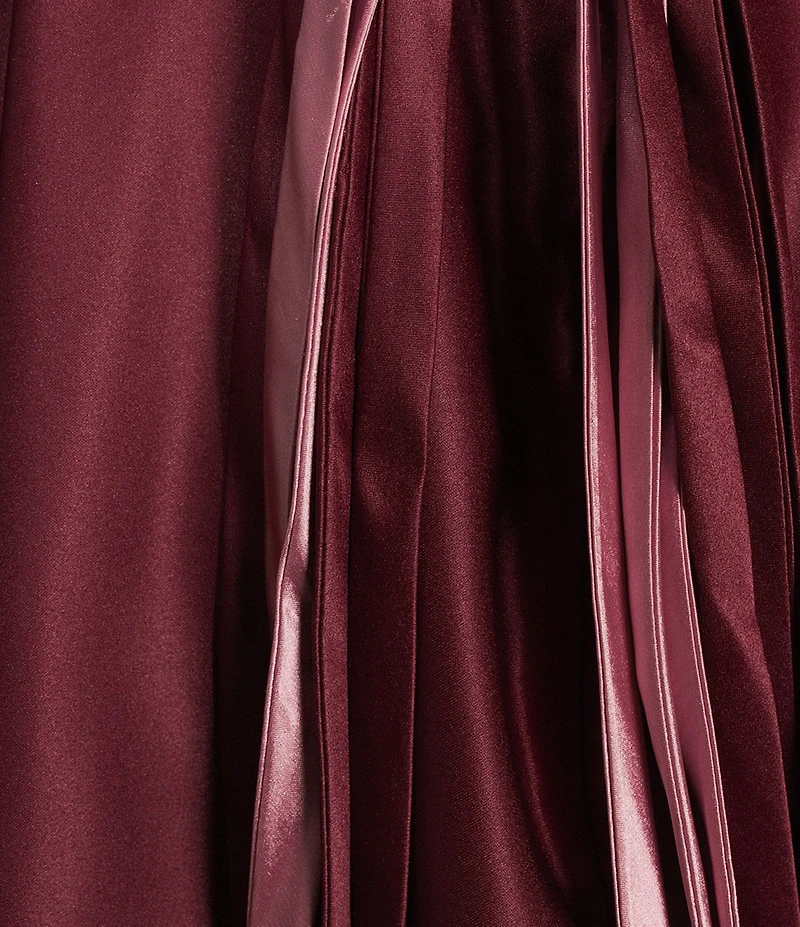 Blondie Nites Plus Size Satin Pinch Front Tie Back Fit-And-Flare Dress