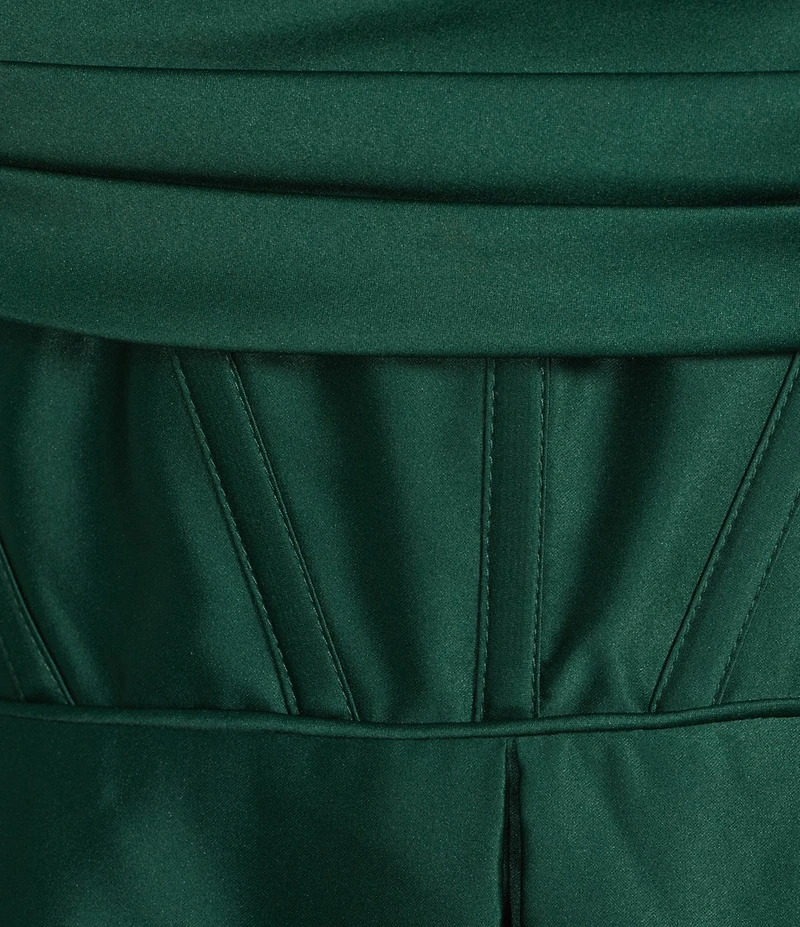 Blondie Nites Plus Size Sleeveless Drape Neck Ballgown