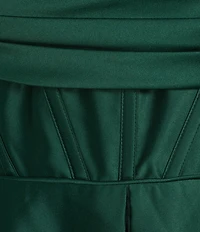 Blondie Nites Plus Size Sleeveless Drape Neck Ballgown