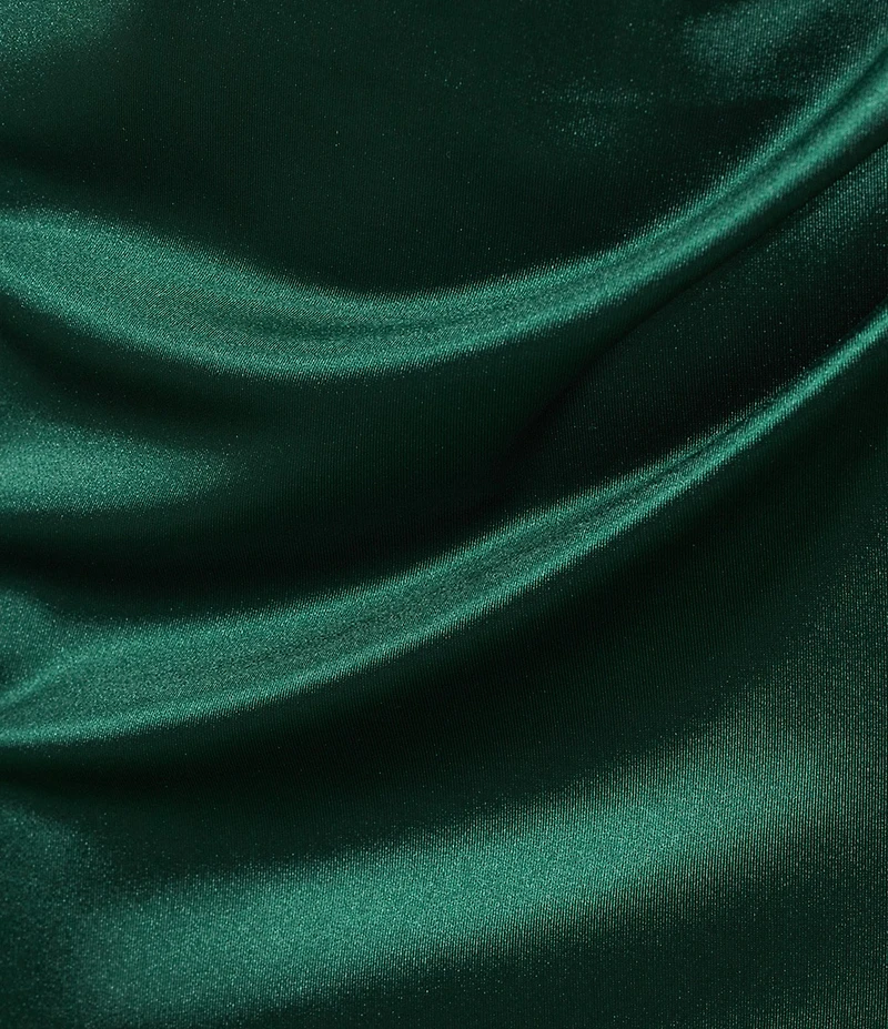 Blondie Nites Power Sateen Pinch Neckline Spaghetti Strap Keyhole Corset Dress