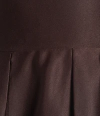 Blondie Nites Satin Pinch Front Tie Back Fit-And-Flare Dress