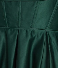 Blondie Nites Stone Sweetheart Drape Neck Tie Back A-Line Ball Gown