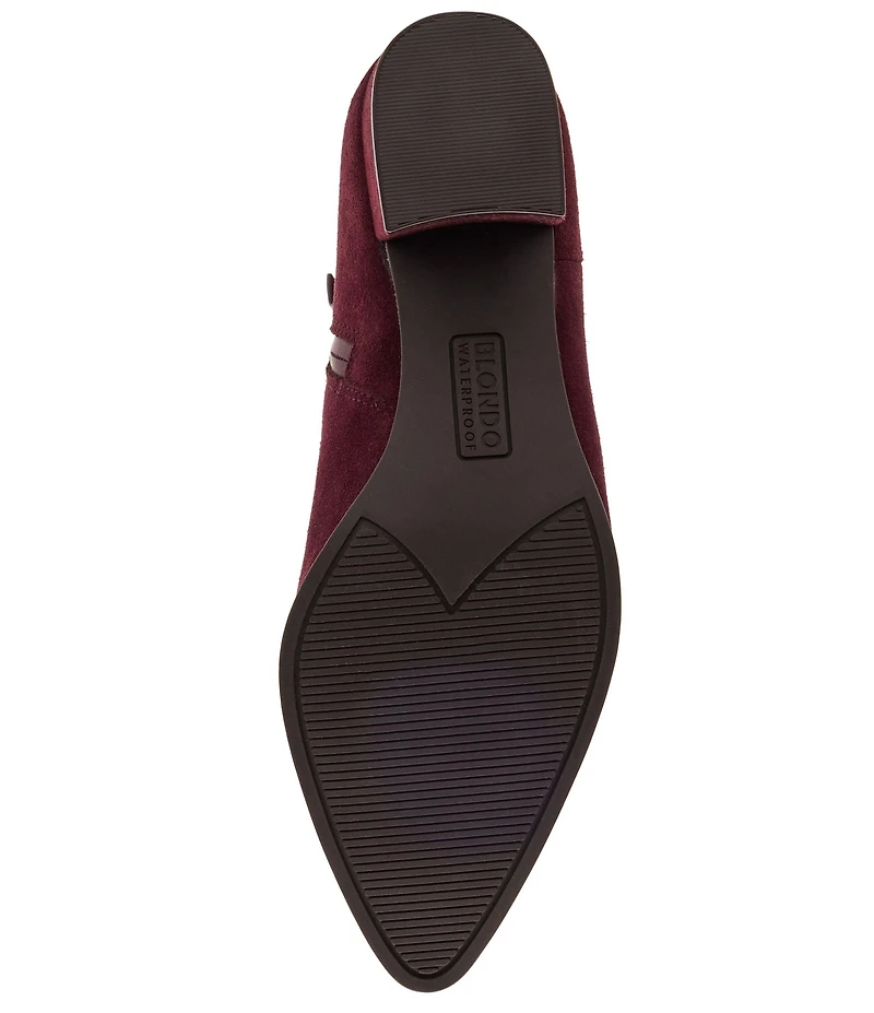 Blondo Arena Waterproof Suede Block Heel Booties
