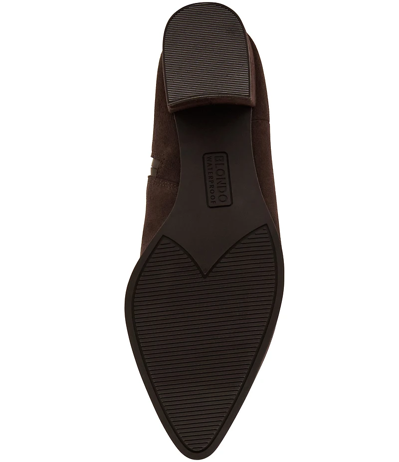 Blondo Arena Waterproof Suede Block Heel Booties