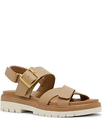 Blondo Beau Waterproof Leather X Strap Lug Sole Sandals