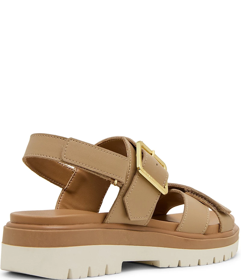 Blondo Beau Waterproof Leather X Strap Lug Sole Sandals