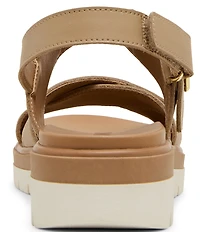 Blondo Beau Waterproof Leather X Strap Lug Sole Sandals