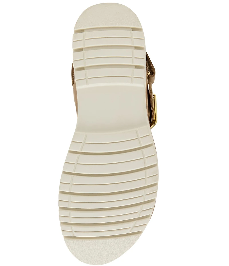 Blondo Beau Waterproof Leather X Strap Lug Sole Sandals