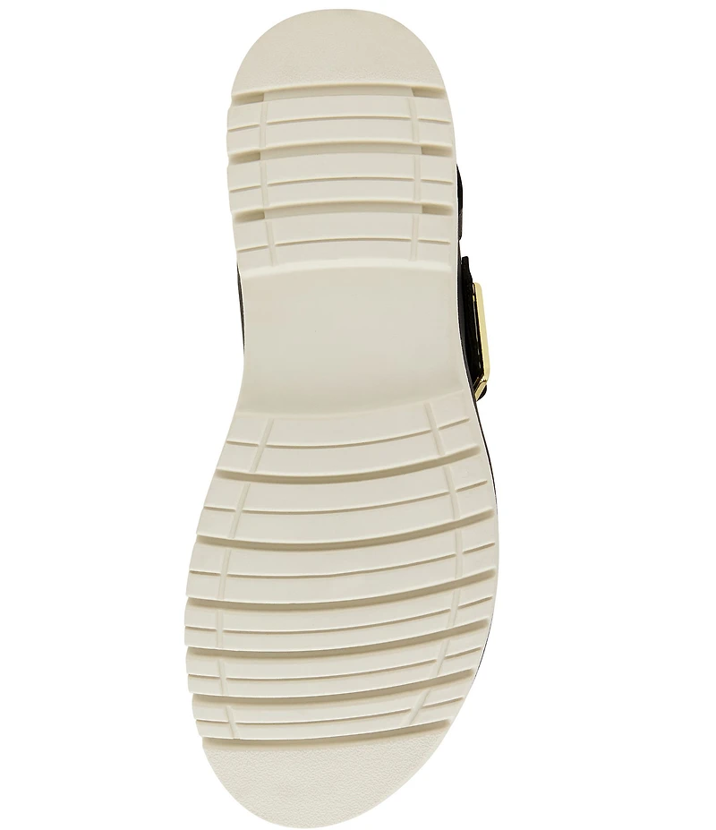 Blondo Beau Waterproof Leather X Strap Lug Sole Sandals