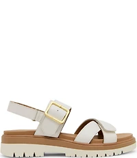 Blondo Beau Waterproof Leather X Strap Lug Sole Sandals