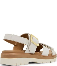 Blondo Beau Waterproof Leather X Strap Lug Sole Sandals