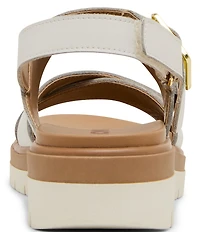 Blondo Beau Waterproof Leather X Strap Lug Sole Sandals