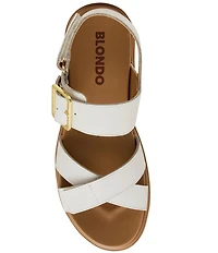 Blondo Beau Waterproof Leather X Strap Lug Sole Sandals