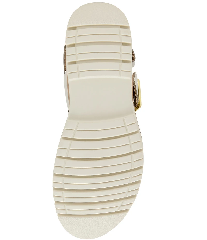 Blondo Beau Waterproof Leather X Strap Lug Sole Sandals