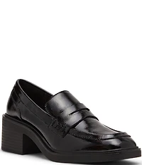 Blondo Brisa Waterproof Leather Block Heel Loafers
