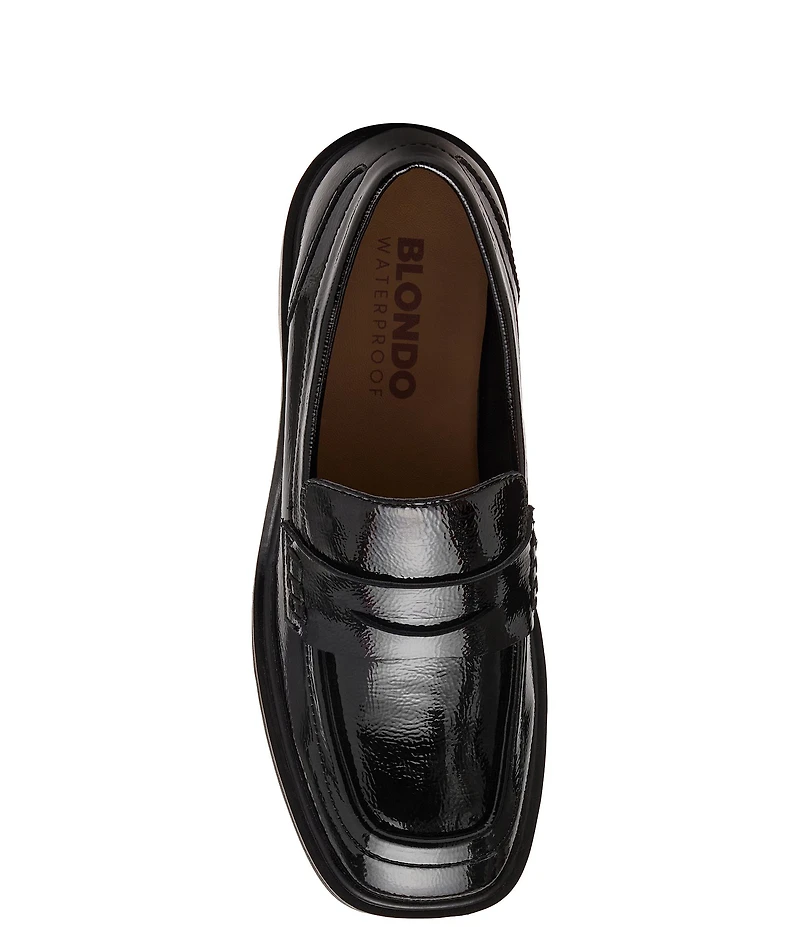 Blondo Brisa Waterproof Leather Block Heel Loafers