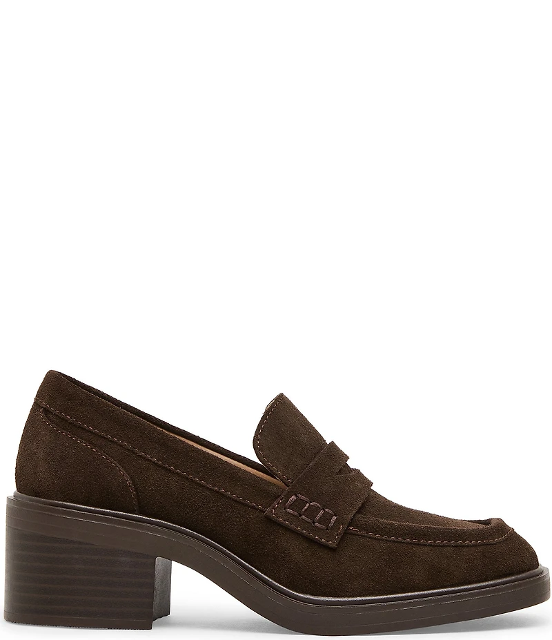 Blondo Brisa Waterproof Suede Block Heel Loafers