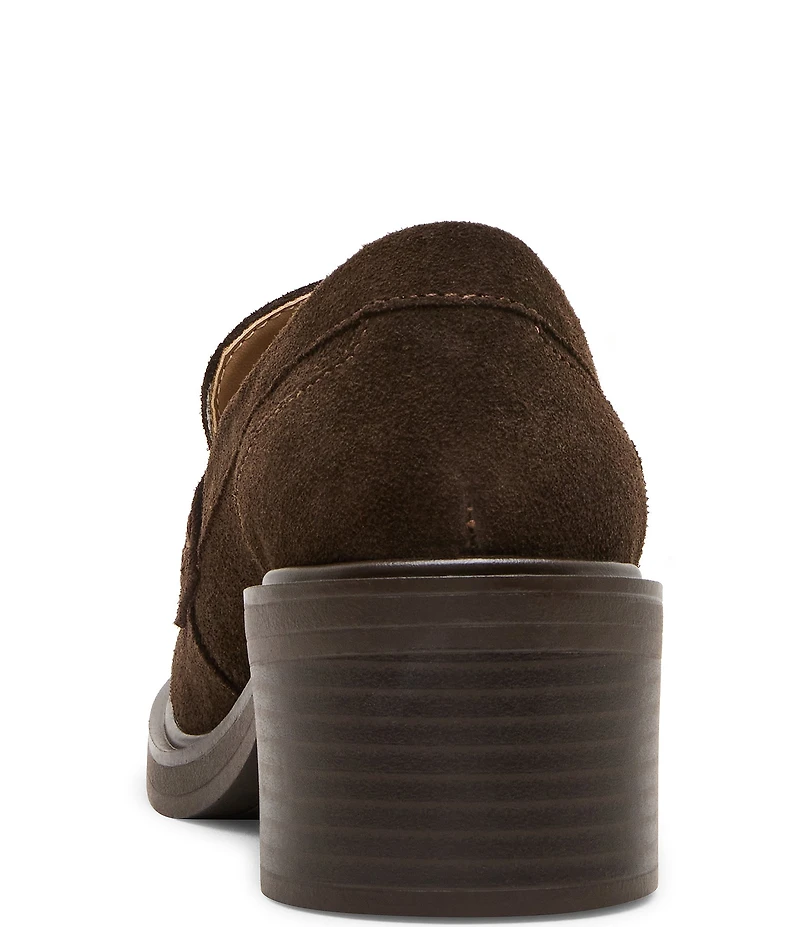Blondo Brisa Waterproof Suede Block Heel Loafers