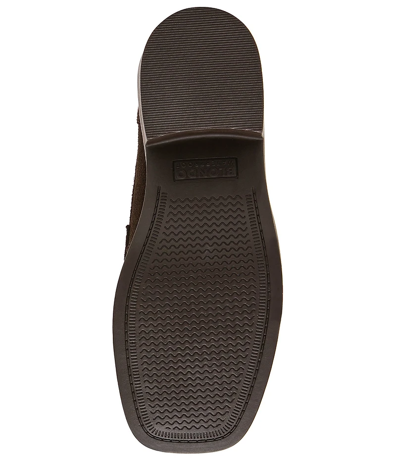 Blondo Brisa Waterproof Suede Block Heel Loafers