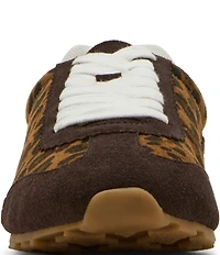 Blondo Carmen Leopard Suede Water Resistant Low Profile Sneakers