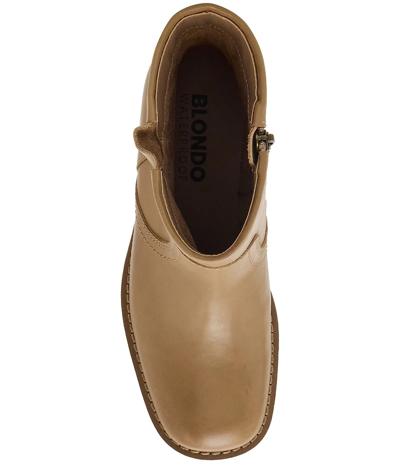 Blondo Cassidie Waterproof Leather Low Heel Booties