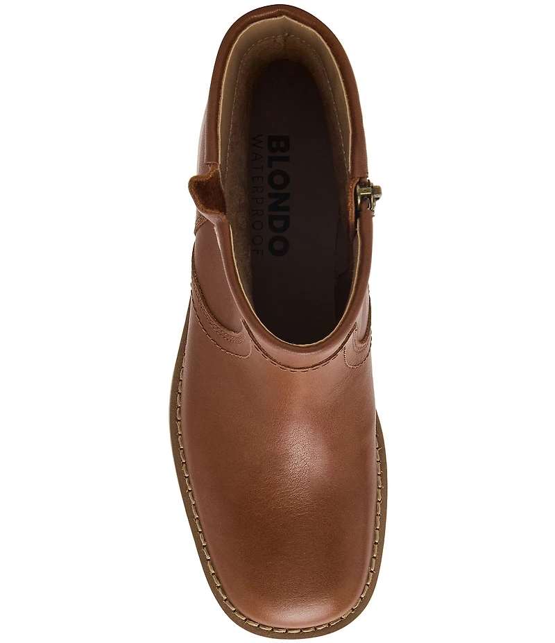Blondo Cassidie Waterproof Leather Low Heel Booties