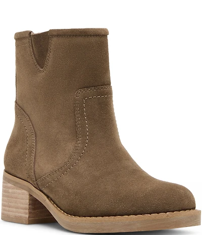 Blondo Cassidie Waterproof Suede Low Heel Booties
