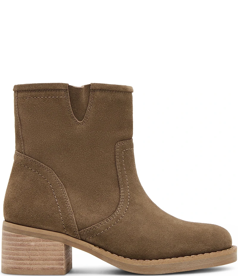 Blondo Cassidie Waterproof Suede Low Heel Booties