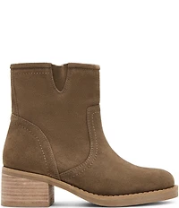 Blondo Cassidie Waterproof Suede Low Heel Booties