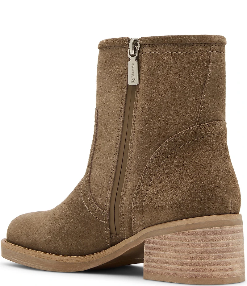 Blondo Cassidie Waterproof Suede Low Heel Booties