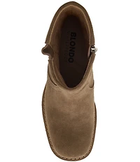 Blondo Cassidie Waterproof Suede Low Heel Booties