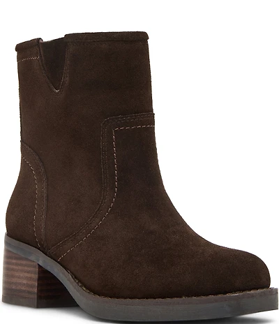 Blondo Cassidie Waterproof Suede Low Heel Booties