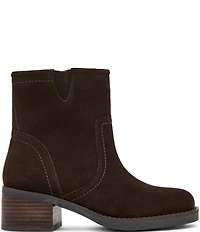 Blondo Cassidie Waterproof Suede Low Heel Booties
