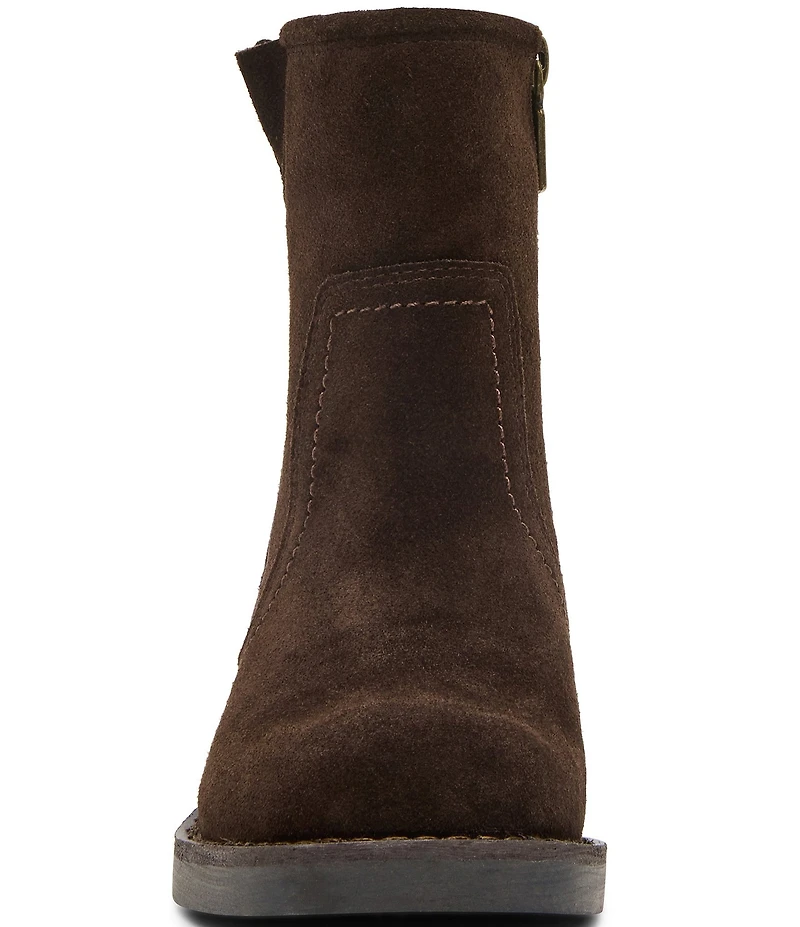 Blondo Cassidie Waterproof Suede Low Heel Booties