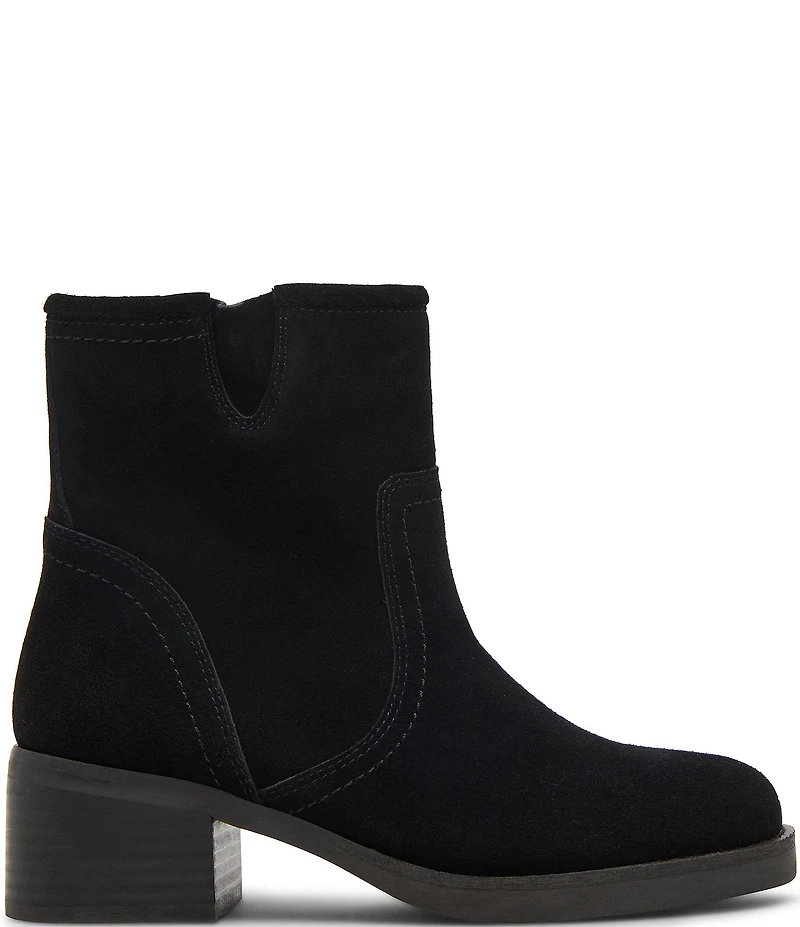 Blondo Cassidie Waterproof Suede Low Heel Booties