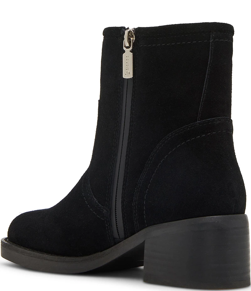 Blondo Cassidie Waterproof Suede Low Heel Booties
