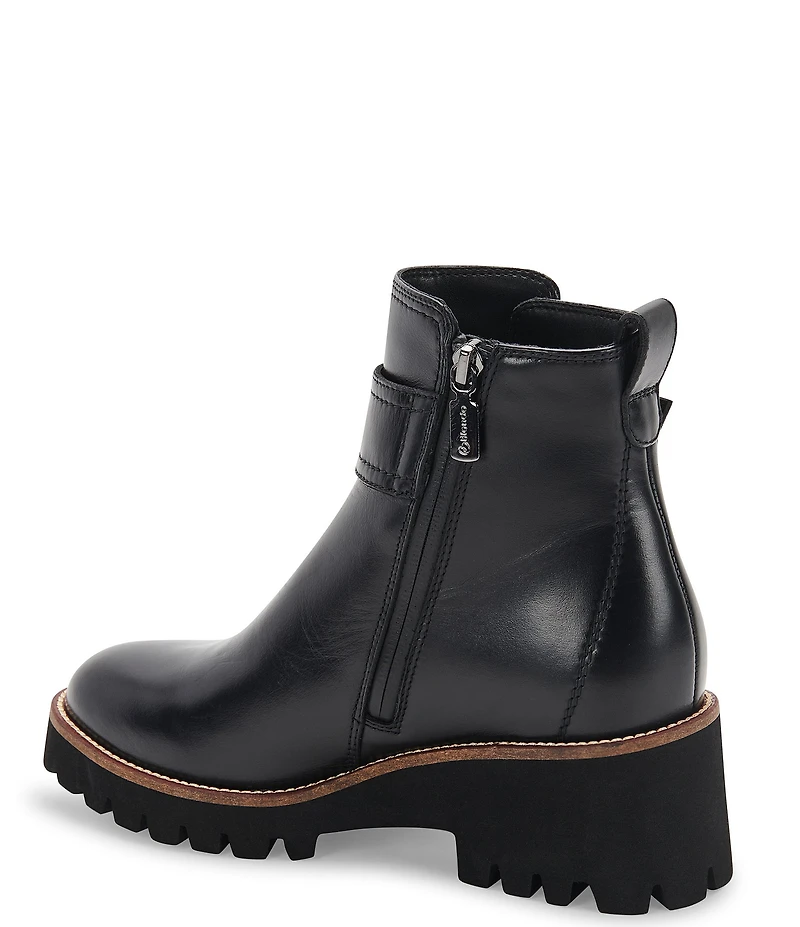 Blondo Dagger Buckle Detail Waterproof Leather Booties